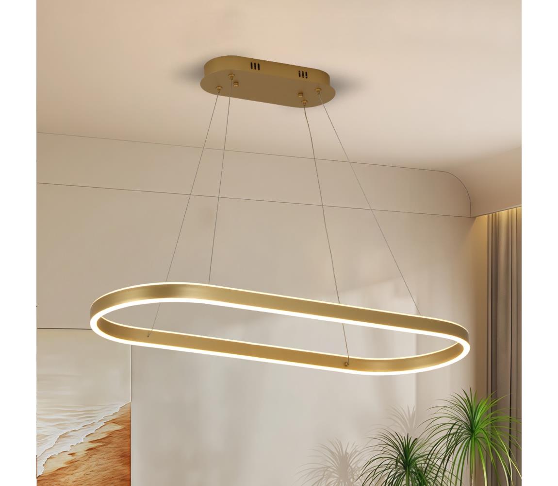 Brilagi - LED Lustr na lanku PONDIE LED/44W/230V 80x30 cm zlatá BRI464
