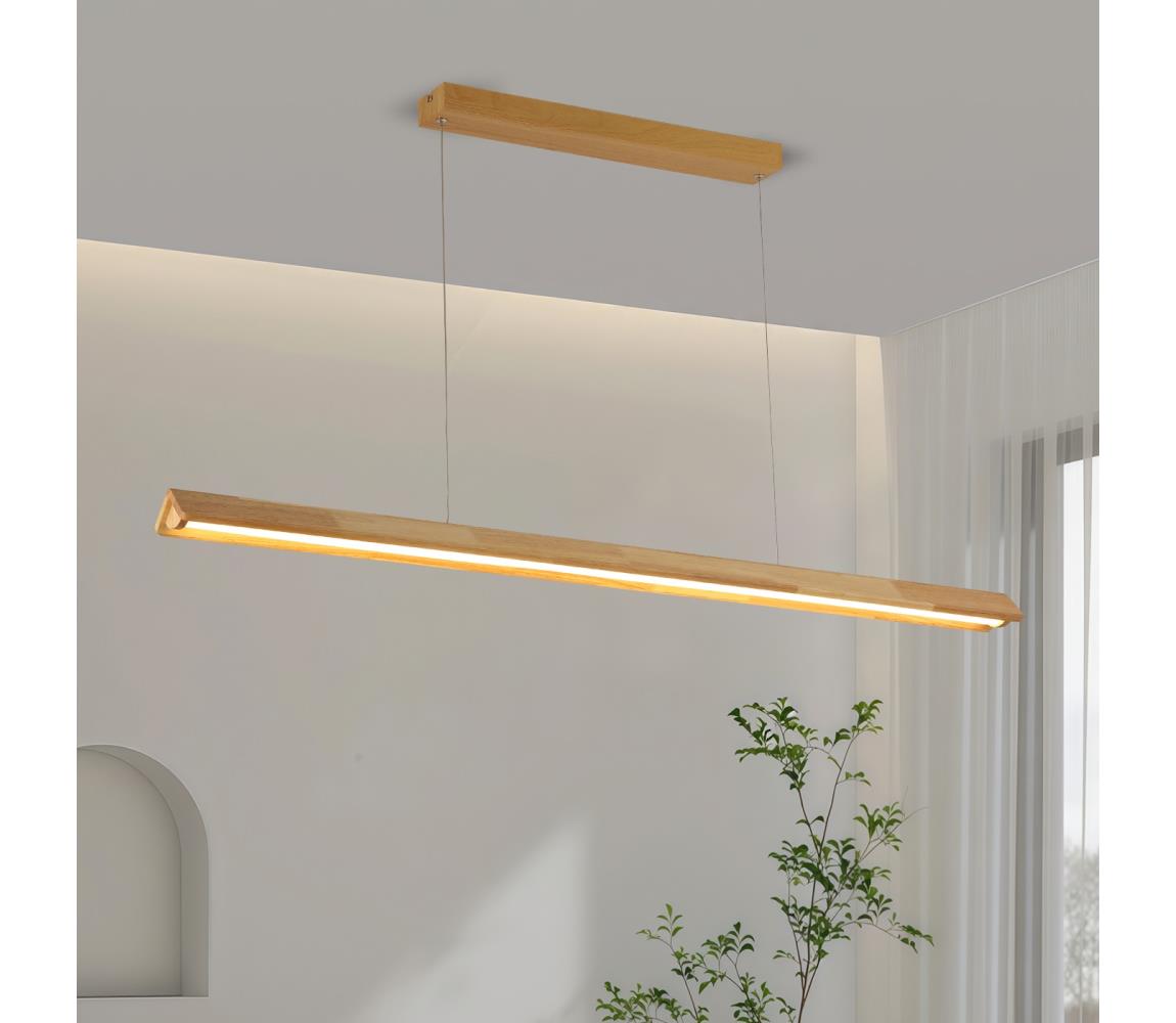Brilagi - LED Lustr na lanku UMEA WOOD LED/30W/230V 120 cm dřevo BRI456