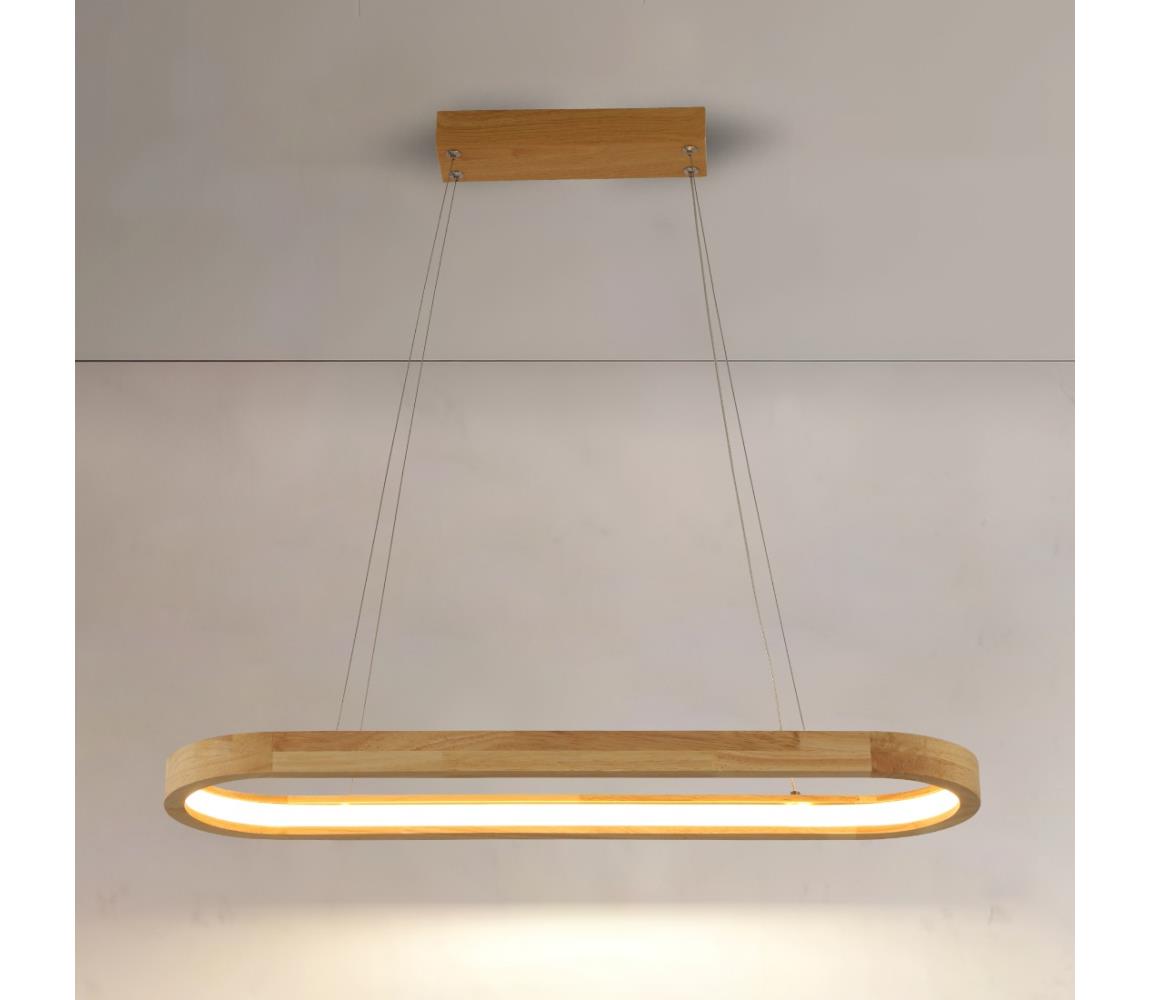 Brilagi - LED Lustr na lanku UMEA WOOD LED/30W/230V 70x20 cm dřevo BRI450