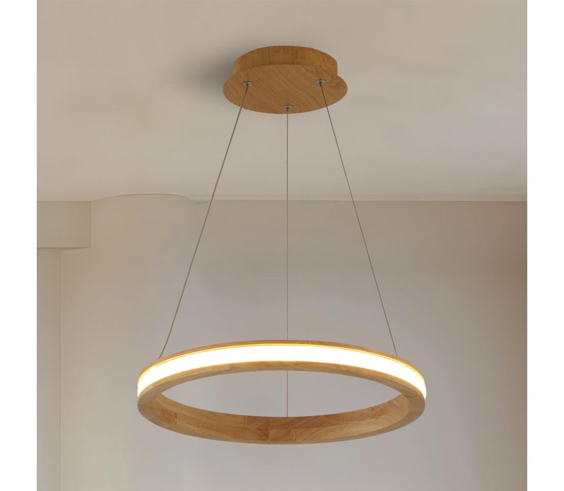 Brilagi - LED Lustr na lanku UMEA WOOD LED/30W/230V pr. 40 cm dřevo BRI446
