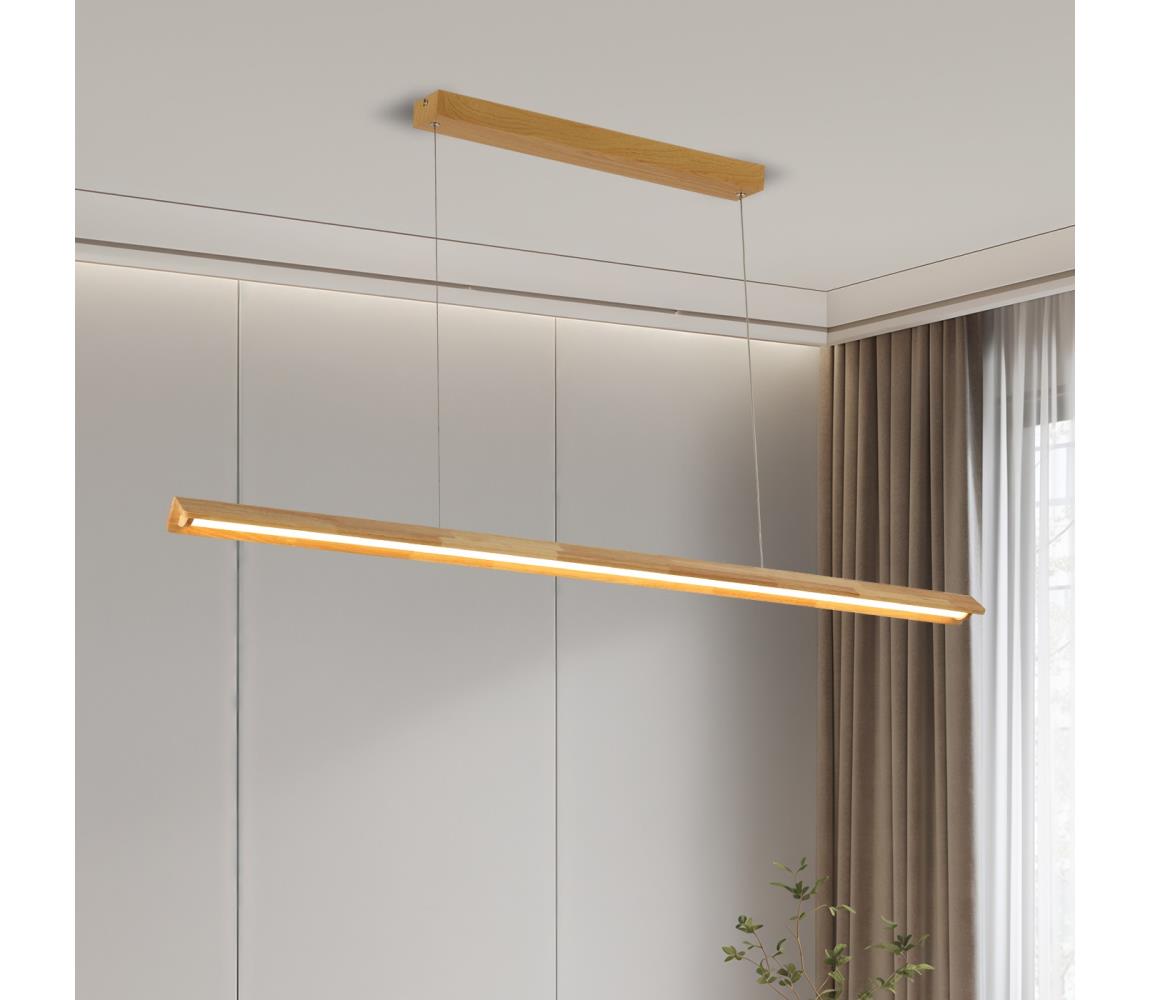 Brilagi - LED Lustr na lanku UMEA WOOD LED/40W/230V 150 cm dřevo BRI457
