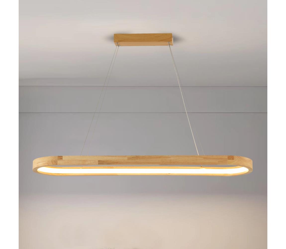 Brilagi - LED Lustr na lanku UMEA WOOD LED/40W/230V 90x22 cm dřevo BRI451