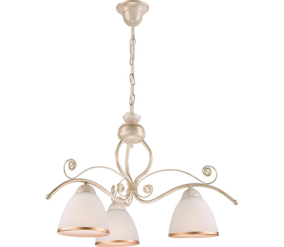 Brilagi - LED Lustr na řetězu ANTICO 3xE27/60W/230V 3000K bílá patina 8590828036821