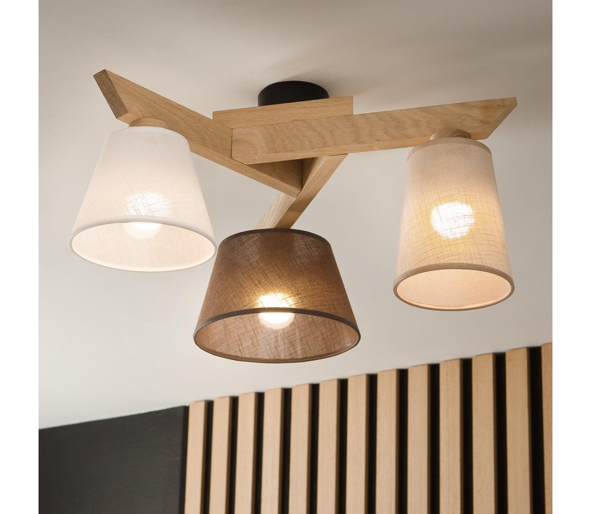 Brilagi - LED  Přisazený lustr ANTHONY 3xE14/40W/230V dub 8590828610700