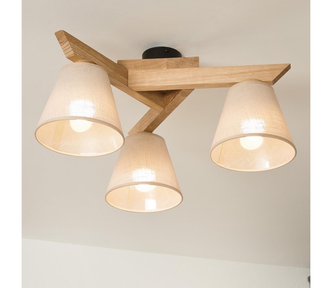 Brilagi - LED  Přisazený lustr ANTHONY 3xE14/40W/230V dub/béžová 8590828610618