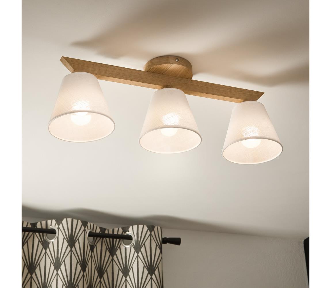 Brilagi - LED  Přisazený lustr ANTHONY 3xE14/40W/230V dub/bílá 8590828610564