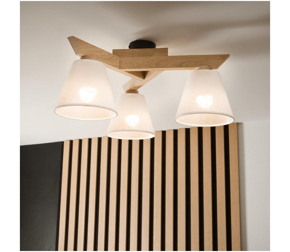 Brilagi - LED  Přisazený lustr ANTHONY 3xE14/40W/230V dub/bílá 8590828610601