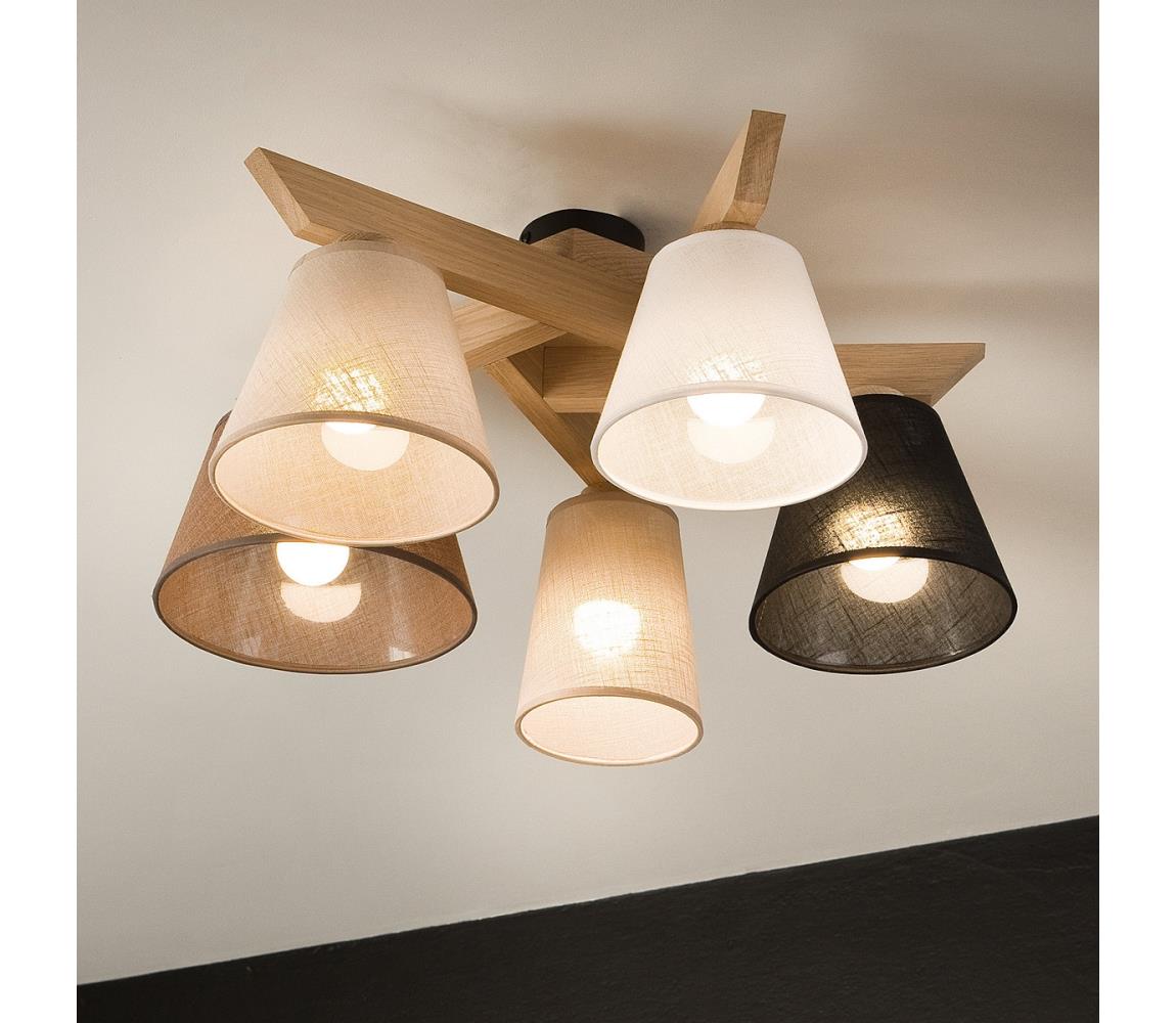 Brilagi - LED  Přisazený lustr ANTHONY 5xE14/40W/230V dub 8590828610830