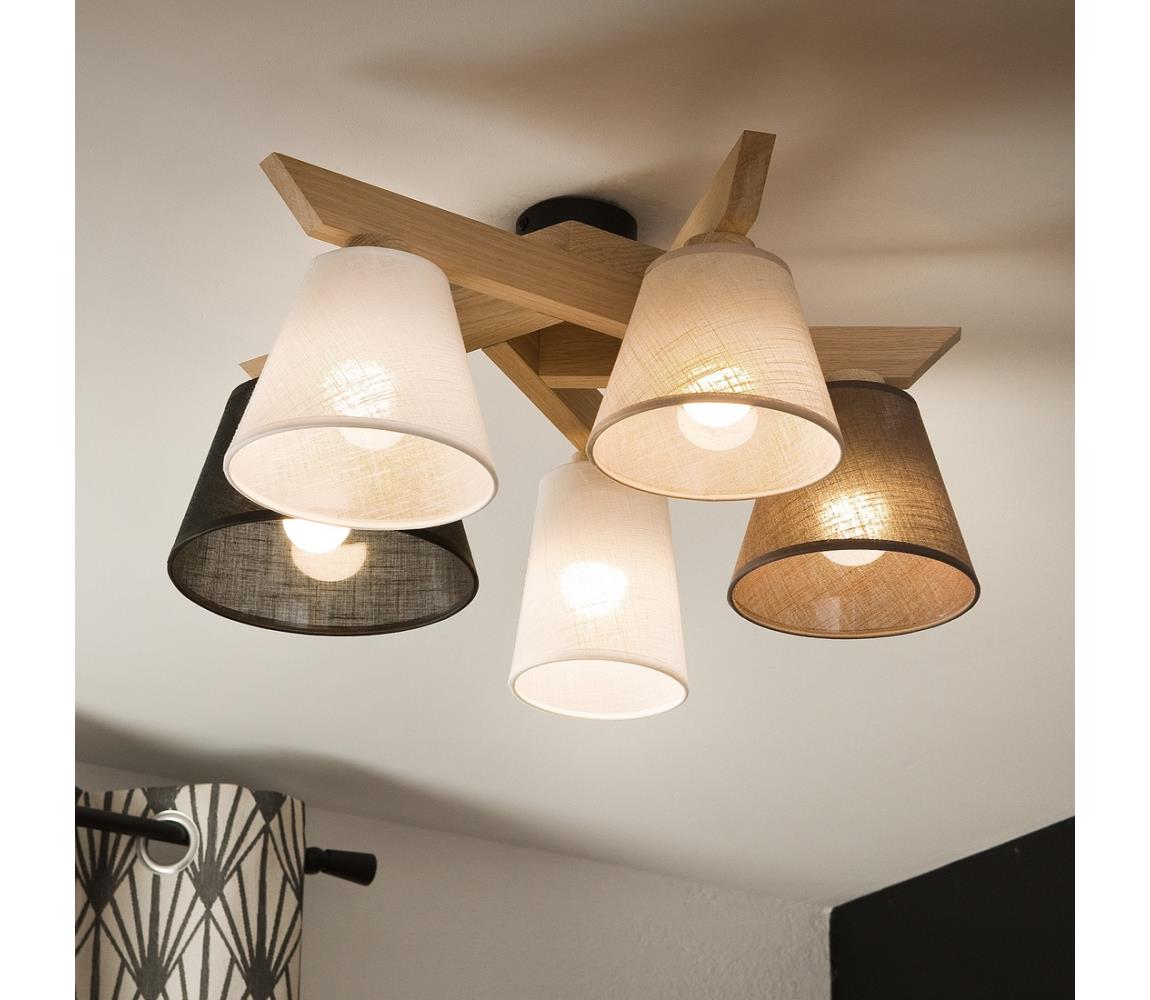Brilagi - LED  Přisazený lustr ANTHONY 5xE14/40W/230V dub 8590828610847
