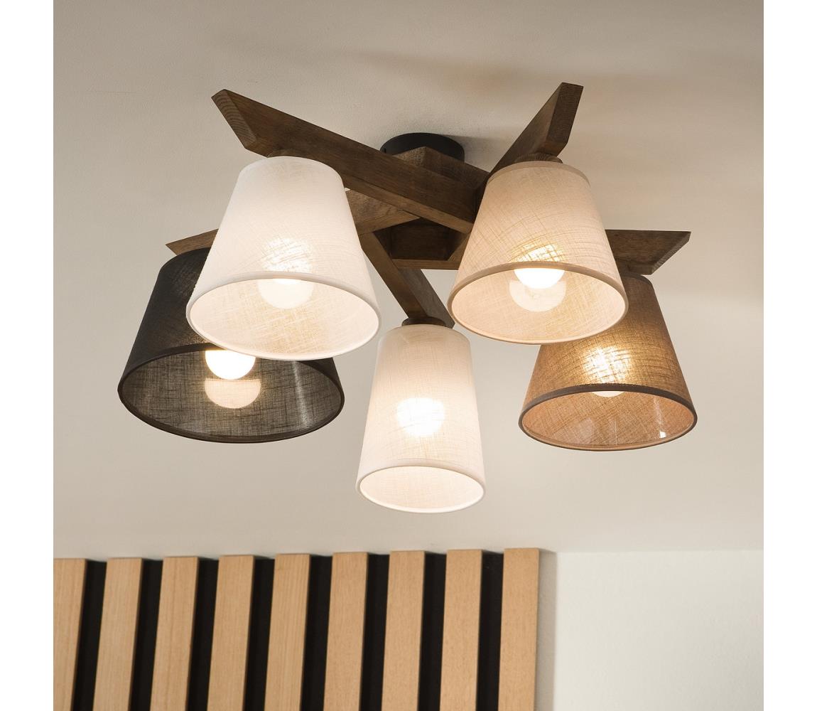 Brilagi - LED  Přisazený lustr ANTHONY 5xE14/40W/230V dub ořech 8590828610878