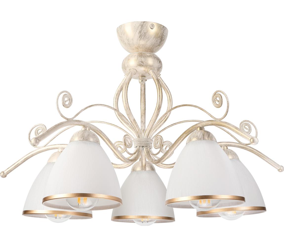 Brilagi - LED Přisazený lustr ANTICO 5xE27/60W/230V 3000K bílá patina 8590828036869
