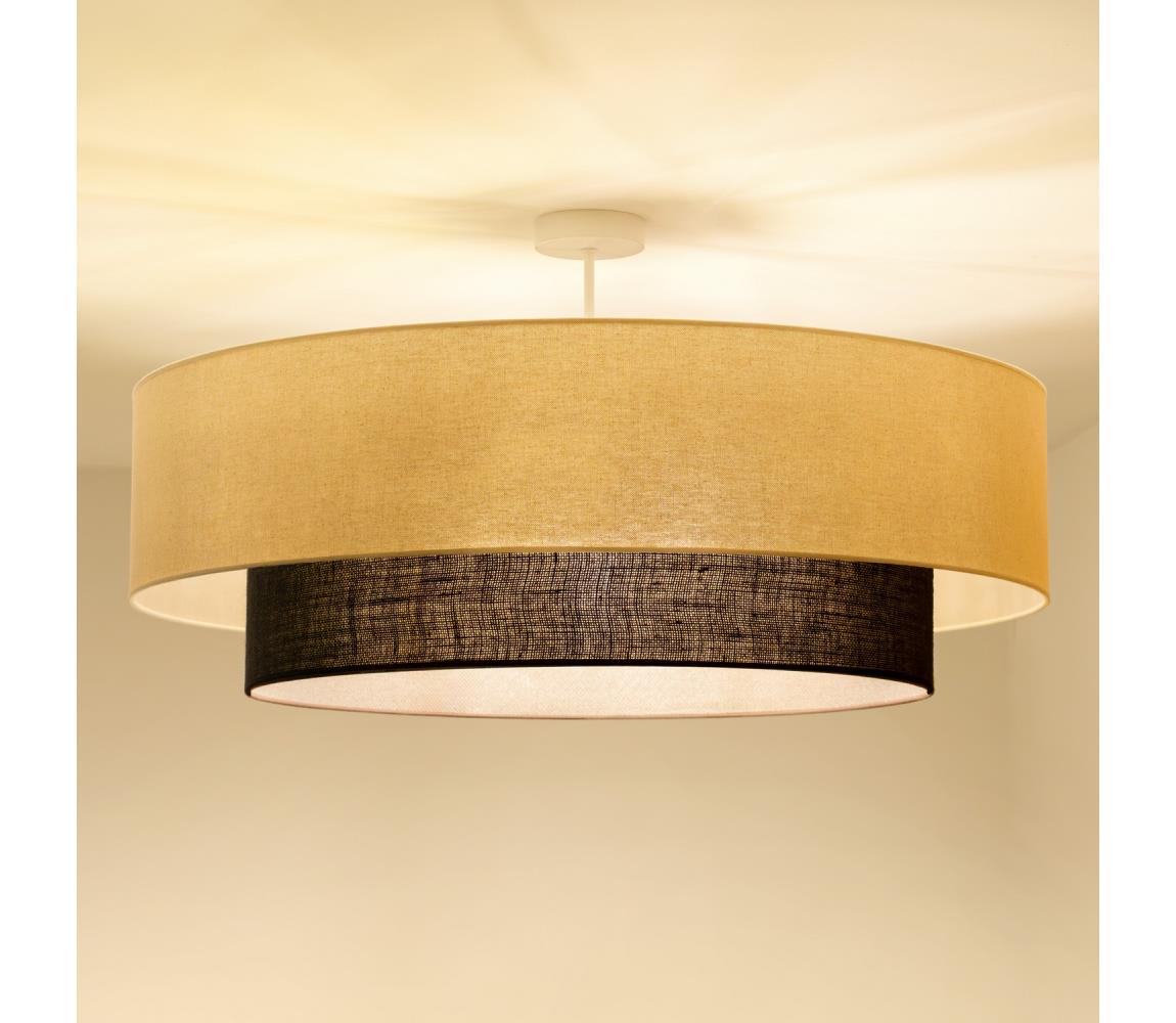 Brilagi - LED Přisazený lustr BOHO STYLE 3xE27/15W/230V pr. 80 cm krémová/hnědá 8590828028024