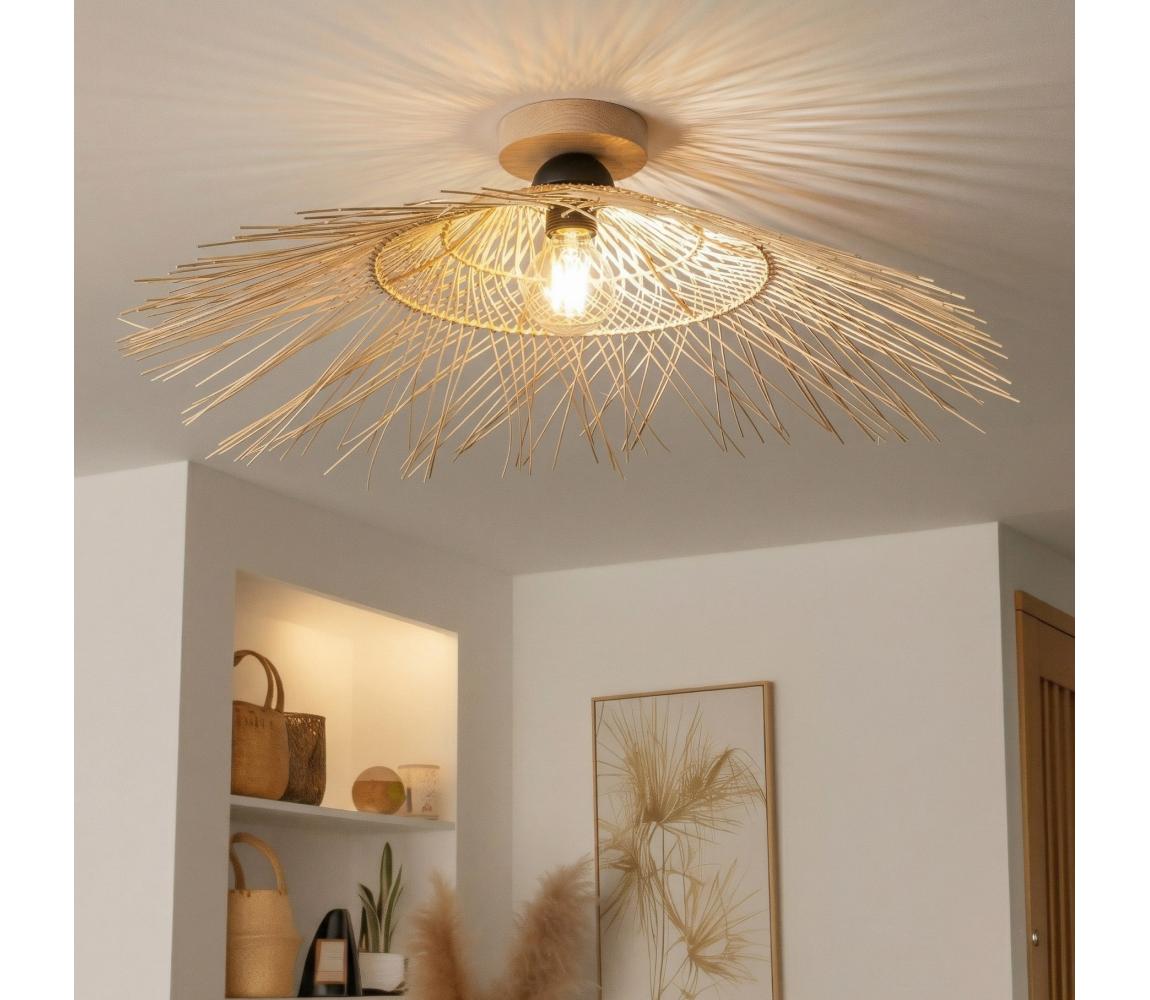 Brilagi - LED Přisazený lustr CERIA BOHO 1xE27/40W/230V pr. 100 cm bambus/dub BG3985+EG781125