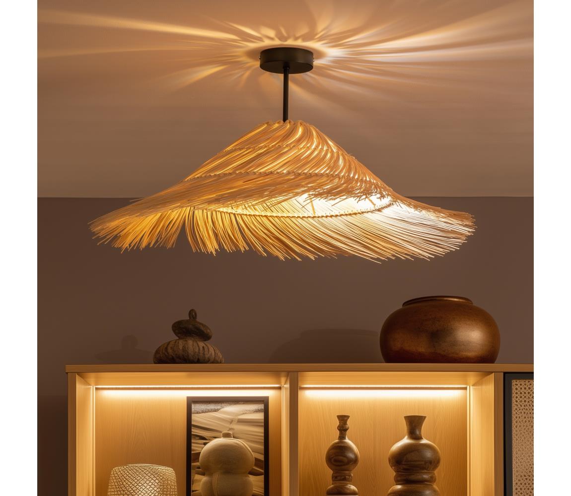 Brilagi - LED Přisazený lustr CERIA BOHO 1xE27/60W/230V pr. 70 cm černá/béžová BG3989+EG781136