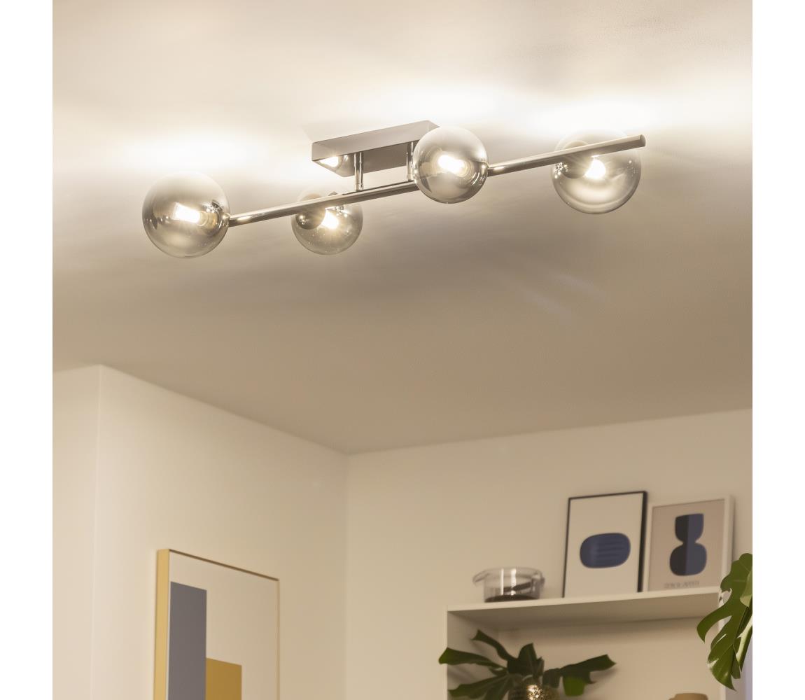 Brilagi - LED Přisazený lustr MILLA 4xG9/3W/230V černý chrom/kouřová 7010-4CS