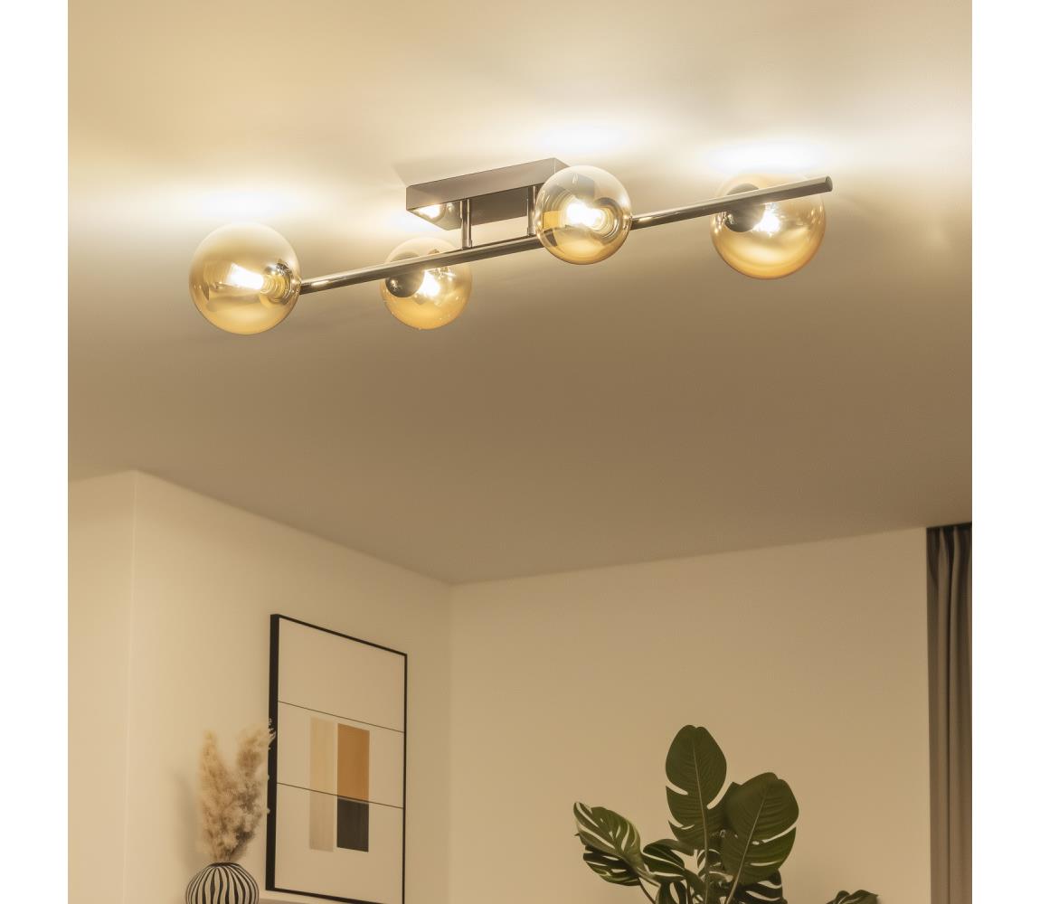 Brilagi - LED Přisazený lustr MILLA 4xG9/3W/230V černý chrom/zlatá 7010-4CA