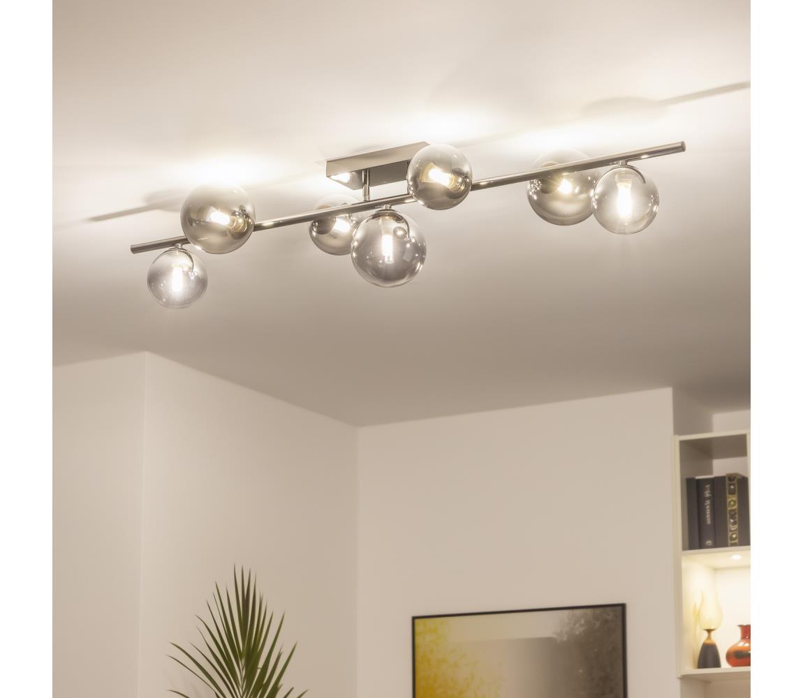 Brilagi - LED Přisazený lustr MILLA 7xG9/3W/230V černý chrom/kouřová 7010-7CS