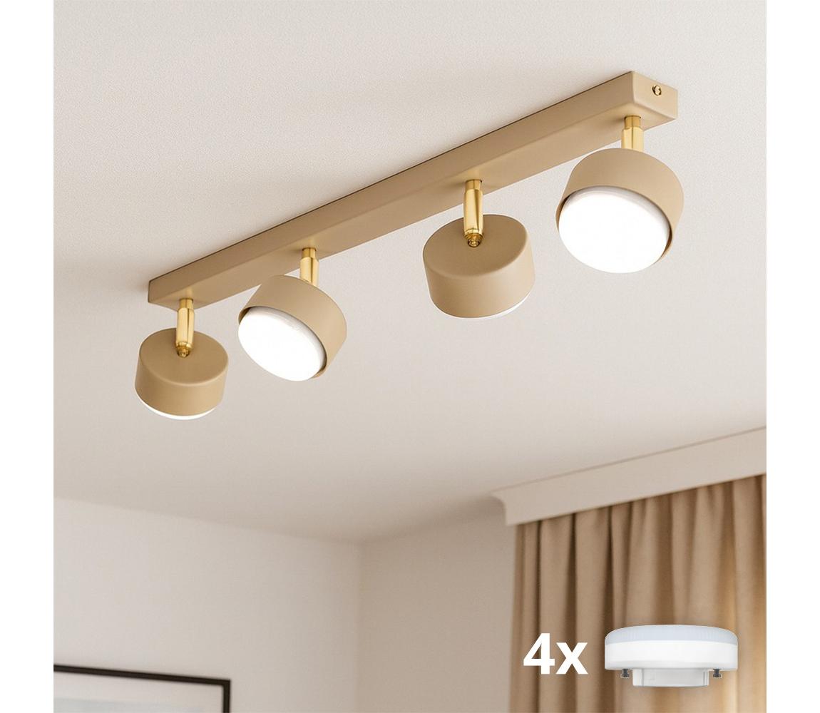 Brilagi - LED RGB Stm. bodové svítidlo MONO 4xGX53/14W/230V Wi-Fi Tuya béžová BG4584+4xIM1490