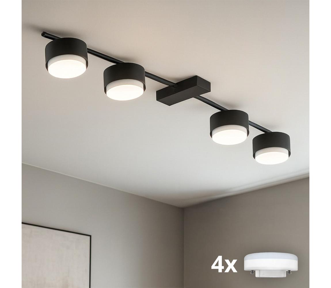 Brilagi - LED RGB Stm. bodové svítidlo MONO 4xGX53/14W/230V Wi-Fi Tuya černá BG4571+4xIM1490