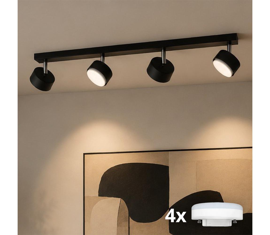 Brilagi - LED RGB Stm. bodové svítidlo MONO 4xGX53/14W/230V Wi-Fi Tuya černá BG5738+4xIM1490