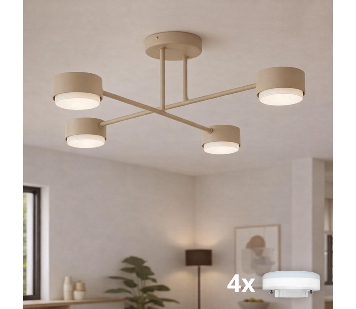 BRILAGI - LED RGB Stm. přisazený lustr MONO 4xGX53/14W/230V Wi-Fi Tuya černá BG4585+4xIM1489