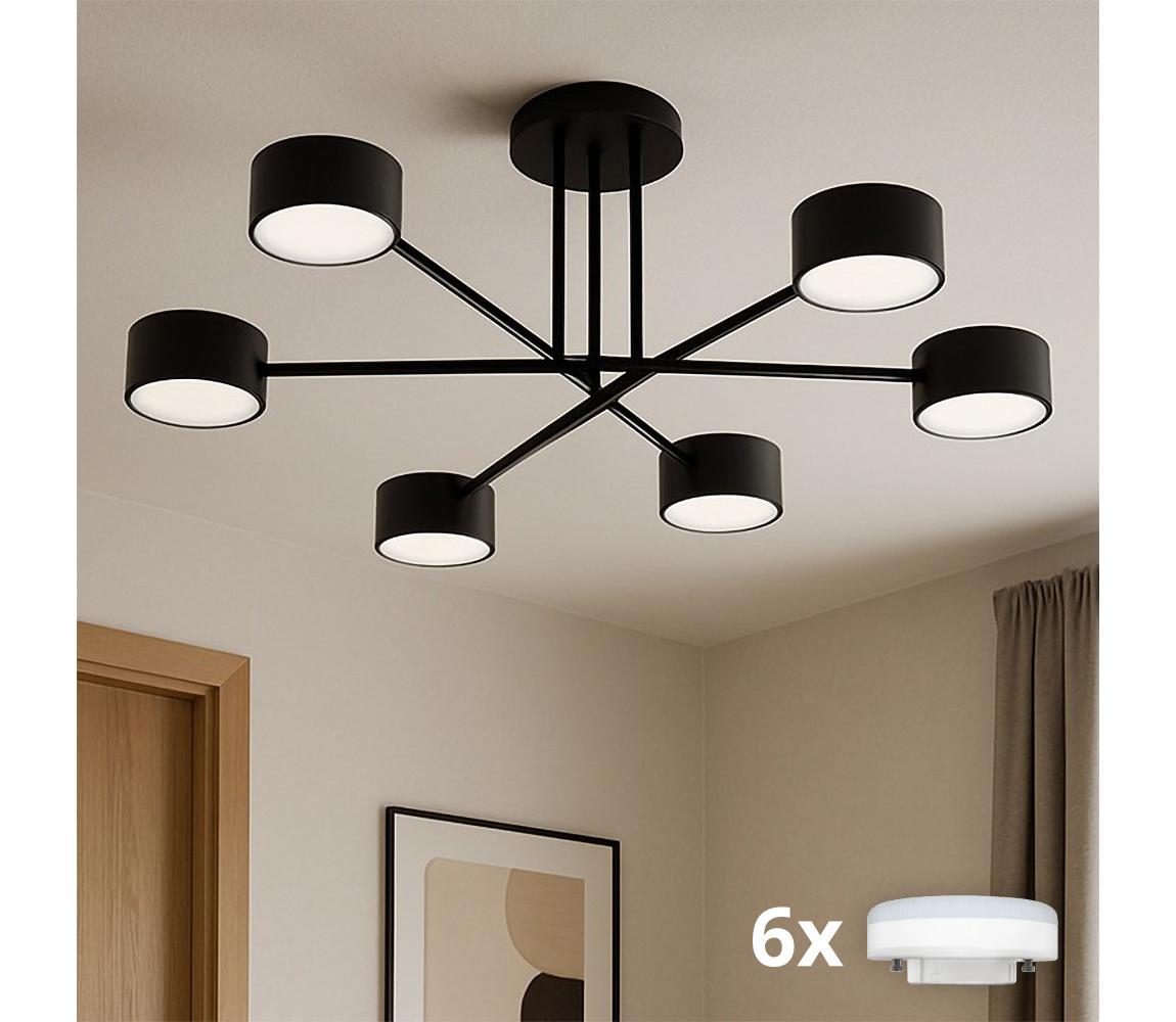 Brilagi - LED RGB Stm. přisazený lustr MONO 6xGX53/14W/230V Wi-Fi Tuya černá BG4576+6xIM1490