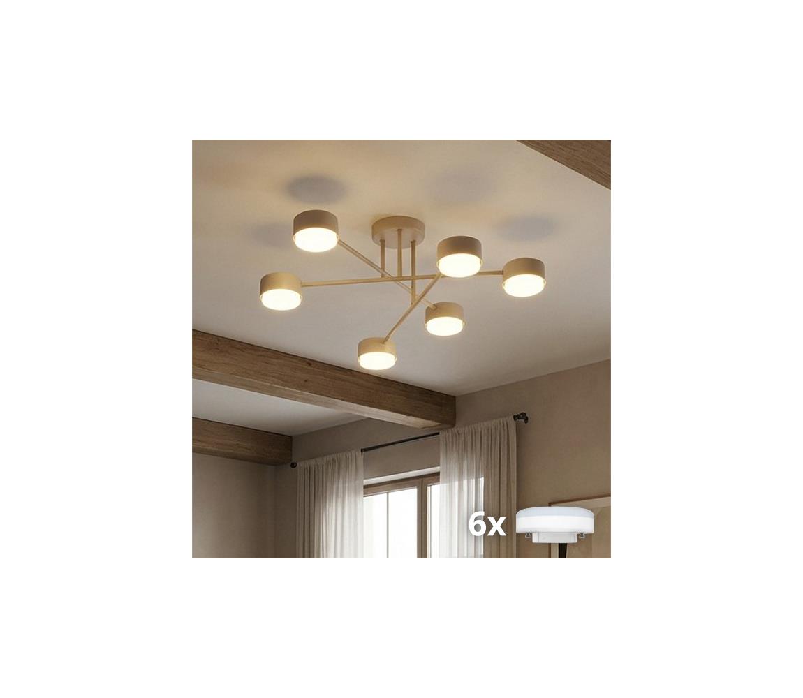 Brilagi - LED RGB Stm. přisazený lustr MONO 6xGX53/14W/230V Wi-Fi Tuya černá BG4586+6xIM1490