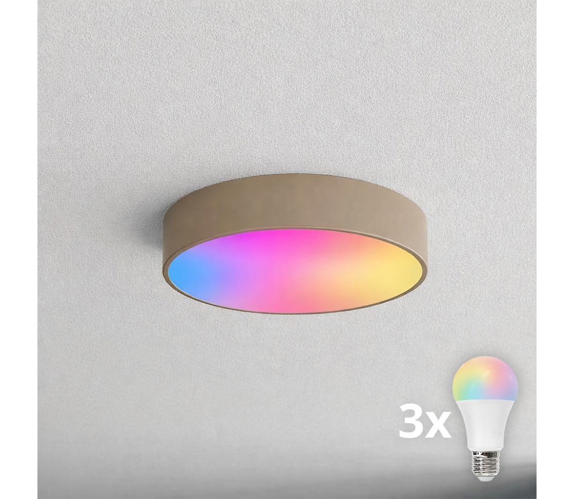 BRILAGI - LED RGBW Stmívatelné stropní svítidlo CLARE 3xE27/12W/230V béžová BG1589+3xAI0819