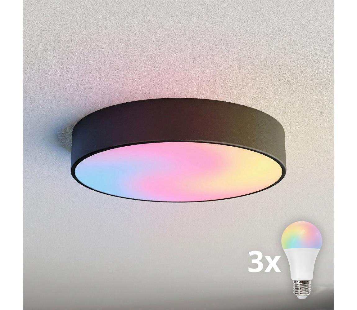BRILAGI - LED RGBW Stmívatelné stropní svítidlo CLARE 3xE27/12W/230V černá BG0570+3xAI0819