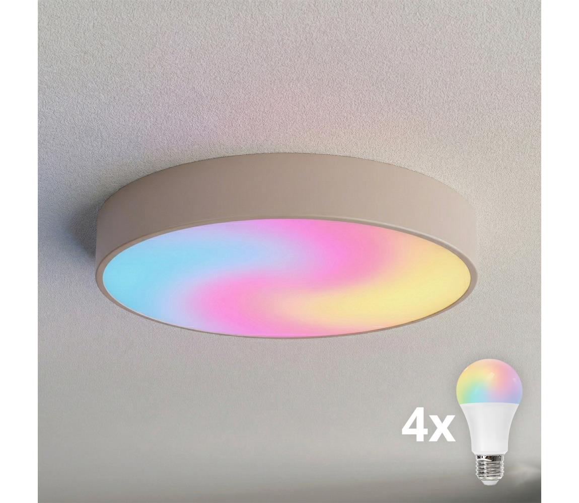 BRILAGI - LED RGBW Stmívatelné stropní svítidlo CLARE 4xE27/12W/230V béžová BG1596+4xAI0819