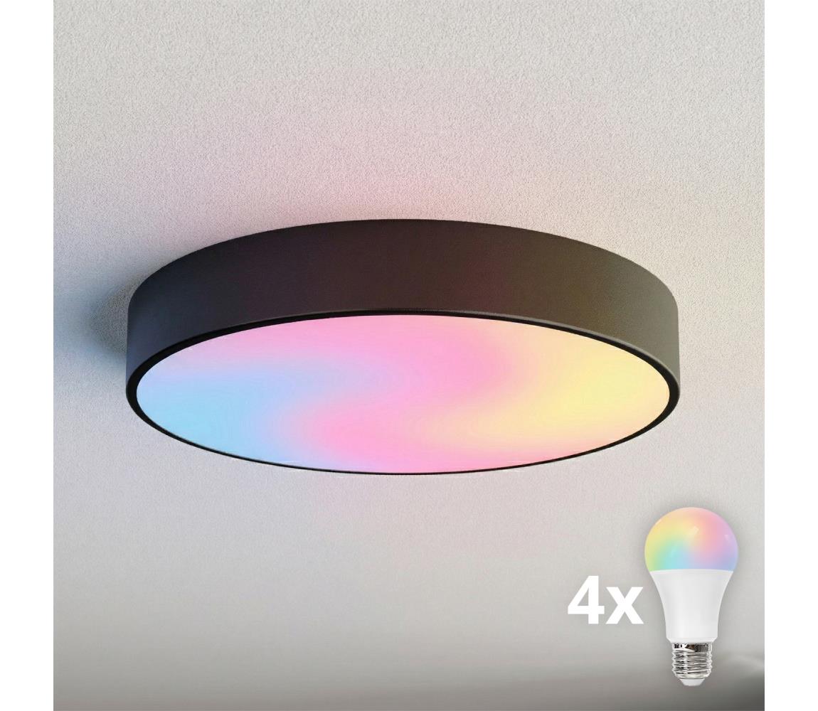 BRILAGI - LED RGBW Stmívatelné stropní svítidlo CLARE 4xE27/12W/230V černá BG0572+4xAI0819