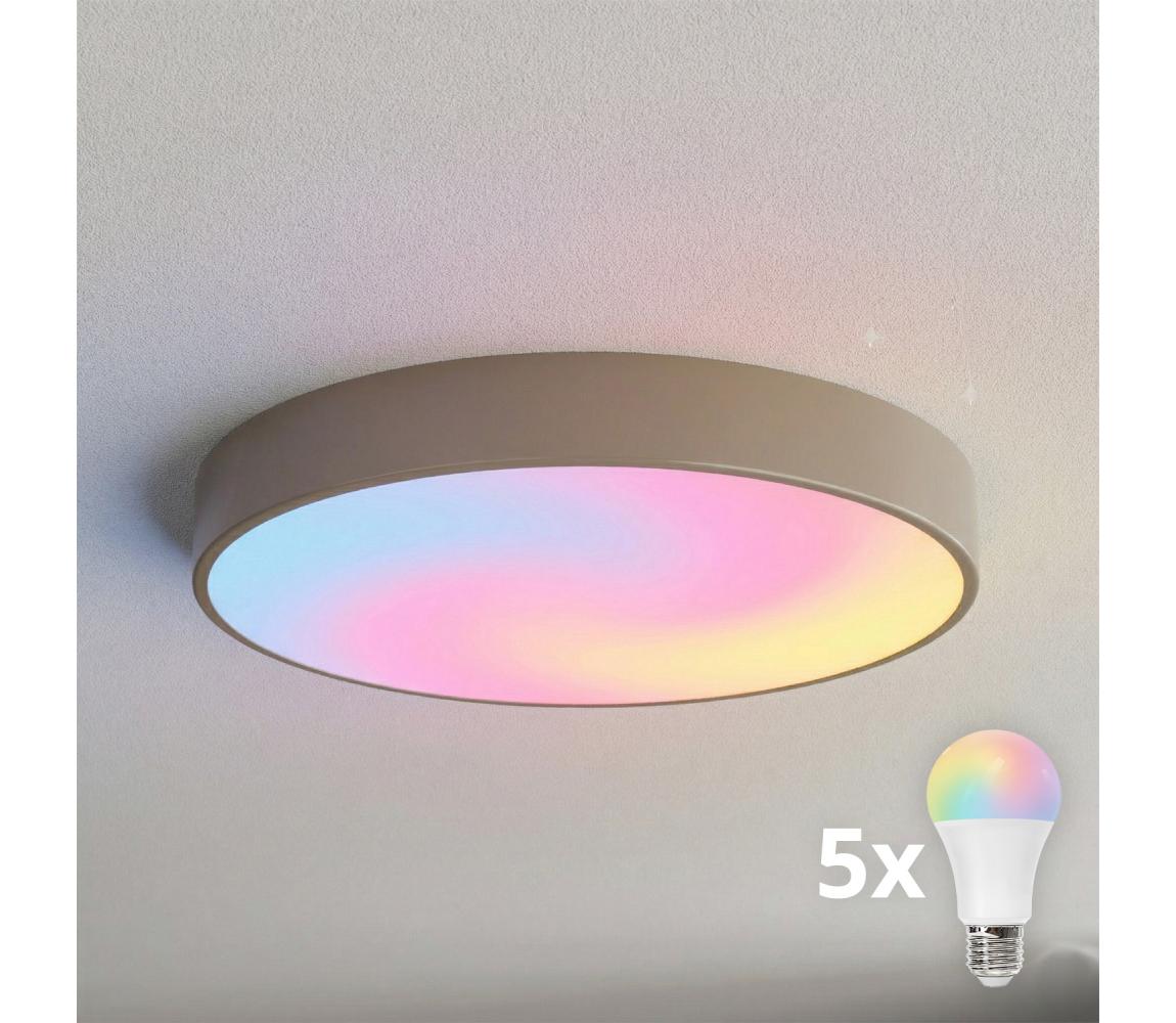 BRILAGI - LED RGBW Stmívatelné stropní svítidlo CLARE 5xE27/12W/230V béžová BG1598+5xAI0819