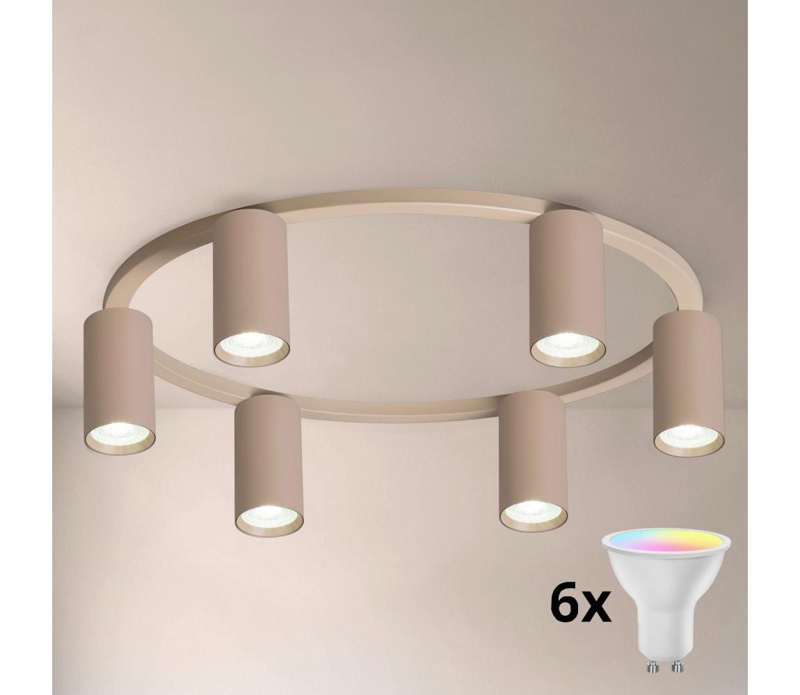 Brilagi - LED RGBW Stmívatelné stropní svítidlo SELE 6xGU10/6,5W/230V béžová BG5287+AI2323