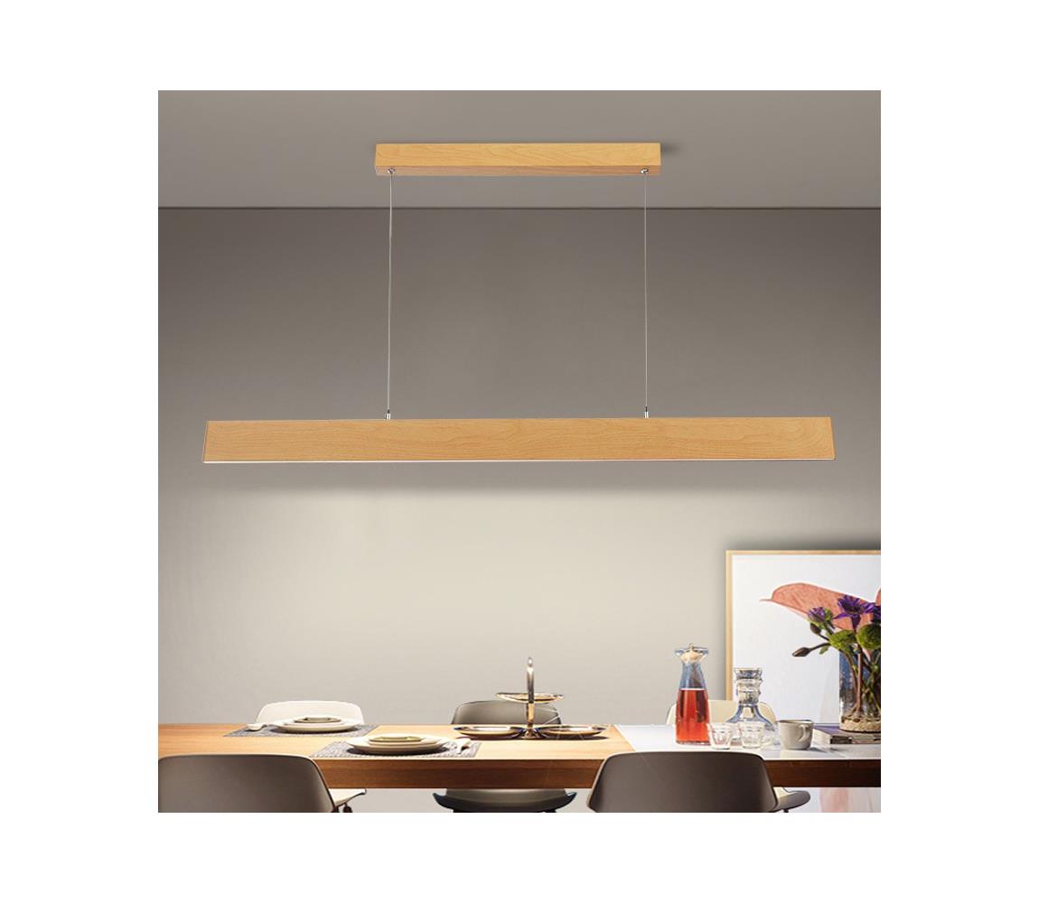 Brilagi - LED Stm. lustr na lanku SLIMLINE LED/40W/230V 3000-6000K dekor dubu+DO BRI362