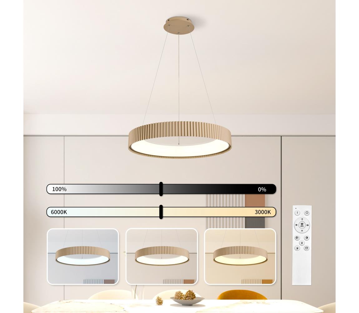Brilagi - LED Stmív. lustr na lanku FALCON MODERN LED/54W/230V 60 cm béžová+ DO BRI506