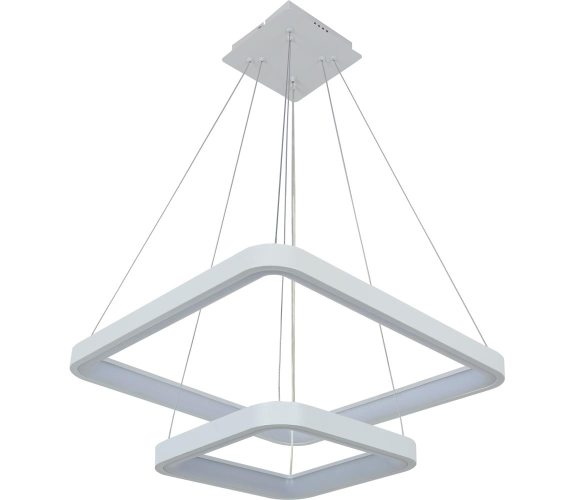 Brilagi - LED Stmív. lustr na lanku FALCON SLIM LED/78W/230V 50x50 cm bílá + DO BRDX1331-2/BI