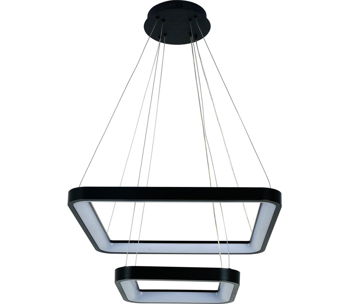Brilagi - LED Stmív. lustr na lanku FALCON SLIM LED/78W/230V 50x50 cm černá + DO BRDX1331-2/CR