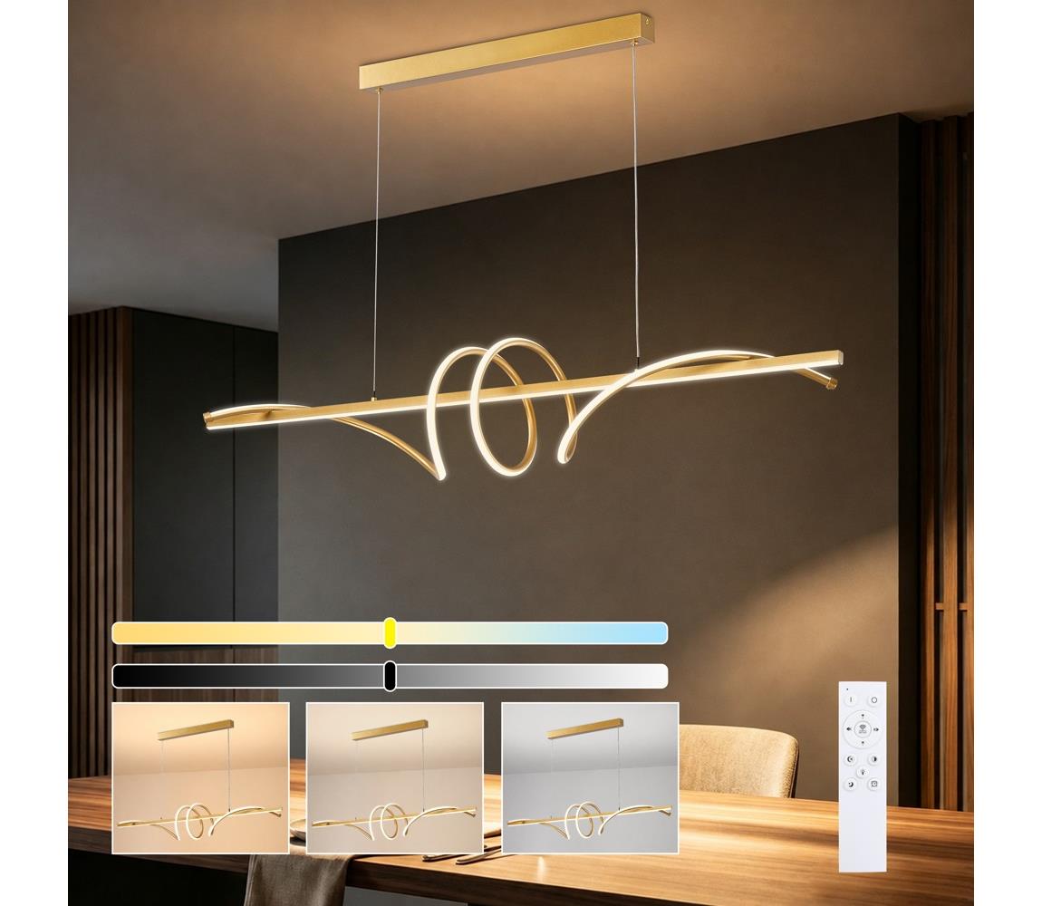 BRILAGI - LED Stmív. lustr na lanku SIGNATURE LED/50W/230V 120 cm zlatá + DO BRI1140