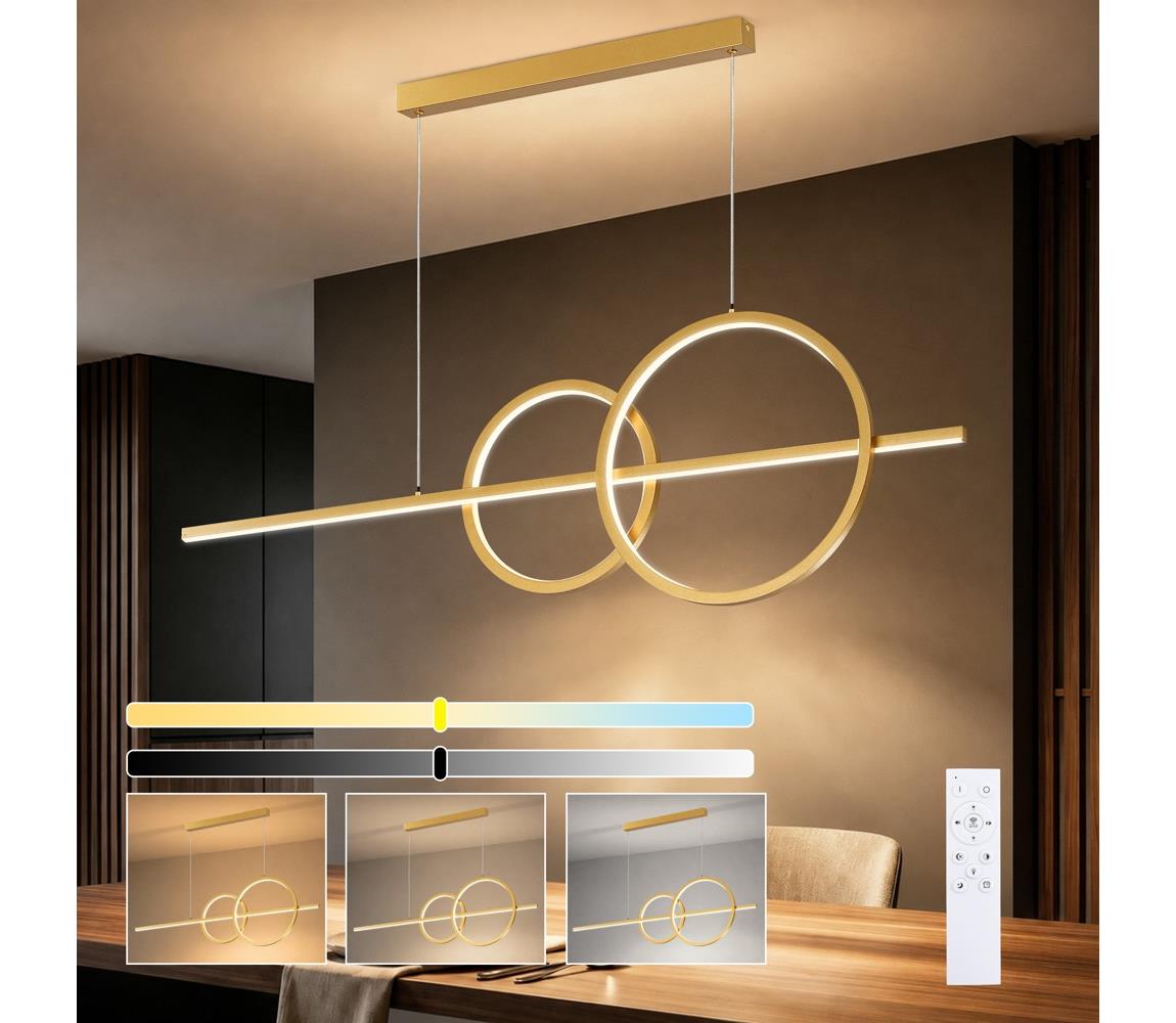 BRILAGI - LED Stmív. lustr na lanku SIGNATURE LED/53W/230V 120 cm zlatá + DO BRI1134