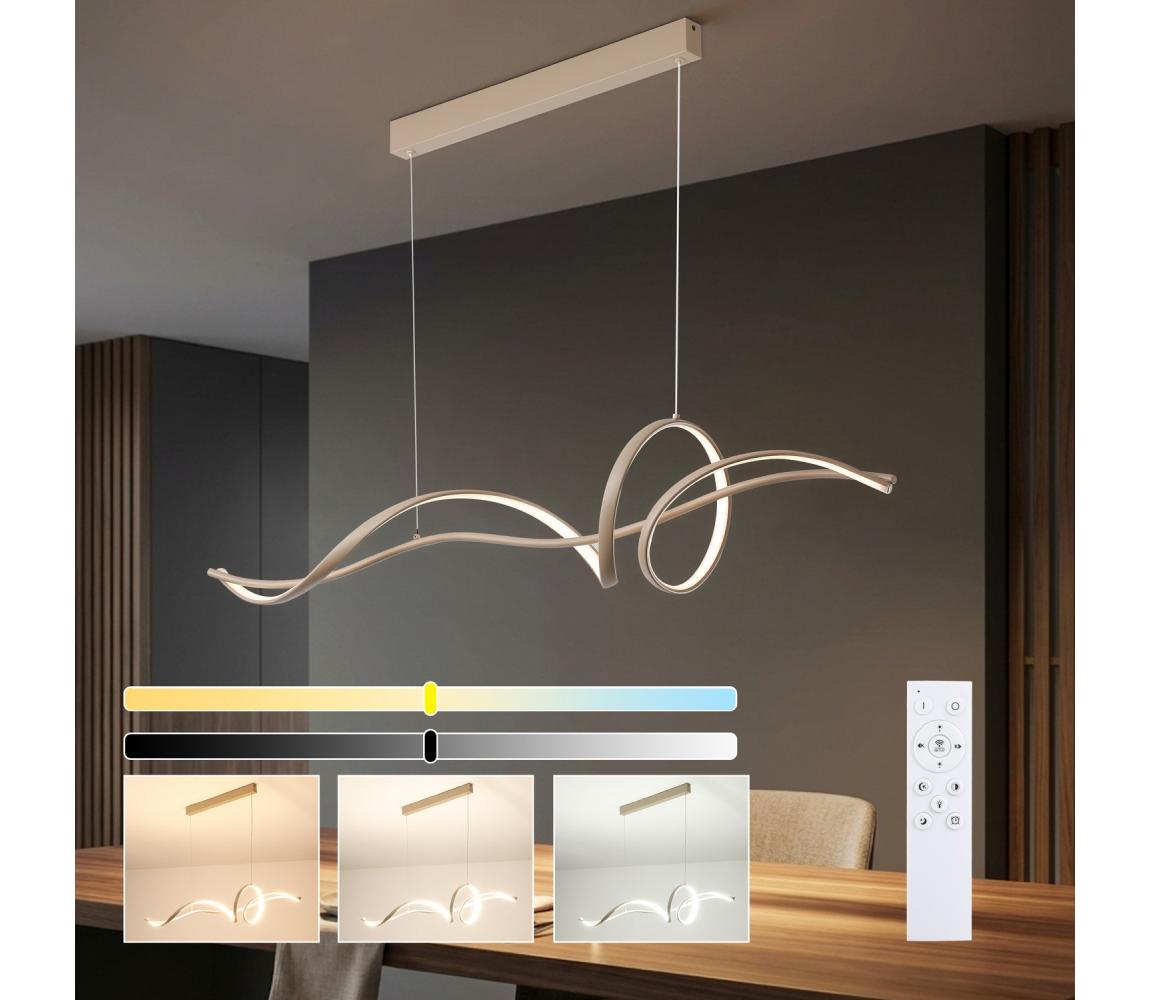 Brilagi - LED Stmív. lustr na lanku SIGNATURE LED/55W/230V 120x23 cm béžová + DO BRI914