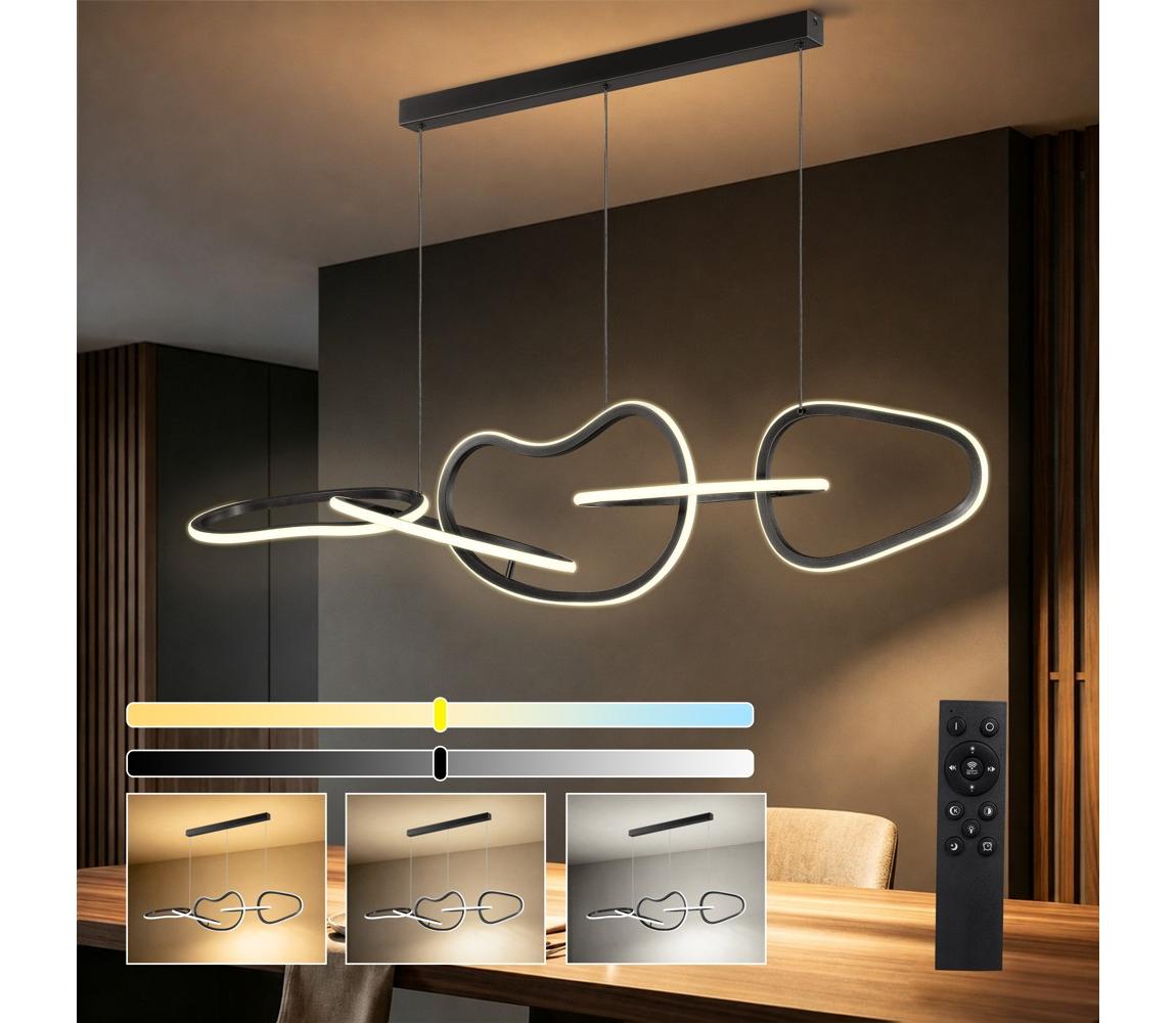 BRILAGI - LED Stmív. lustr na lanku SIGNATURE LED/80W/230V 120x25 cm černá + DO BRI1130