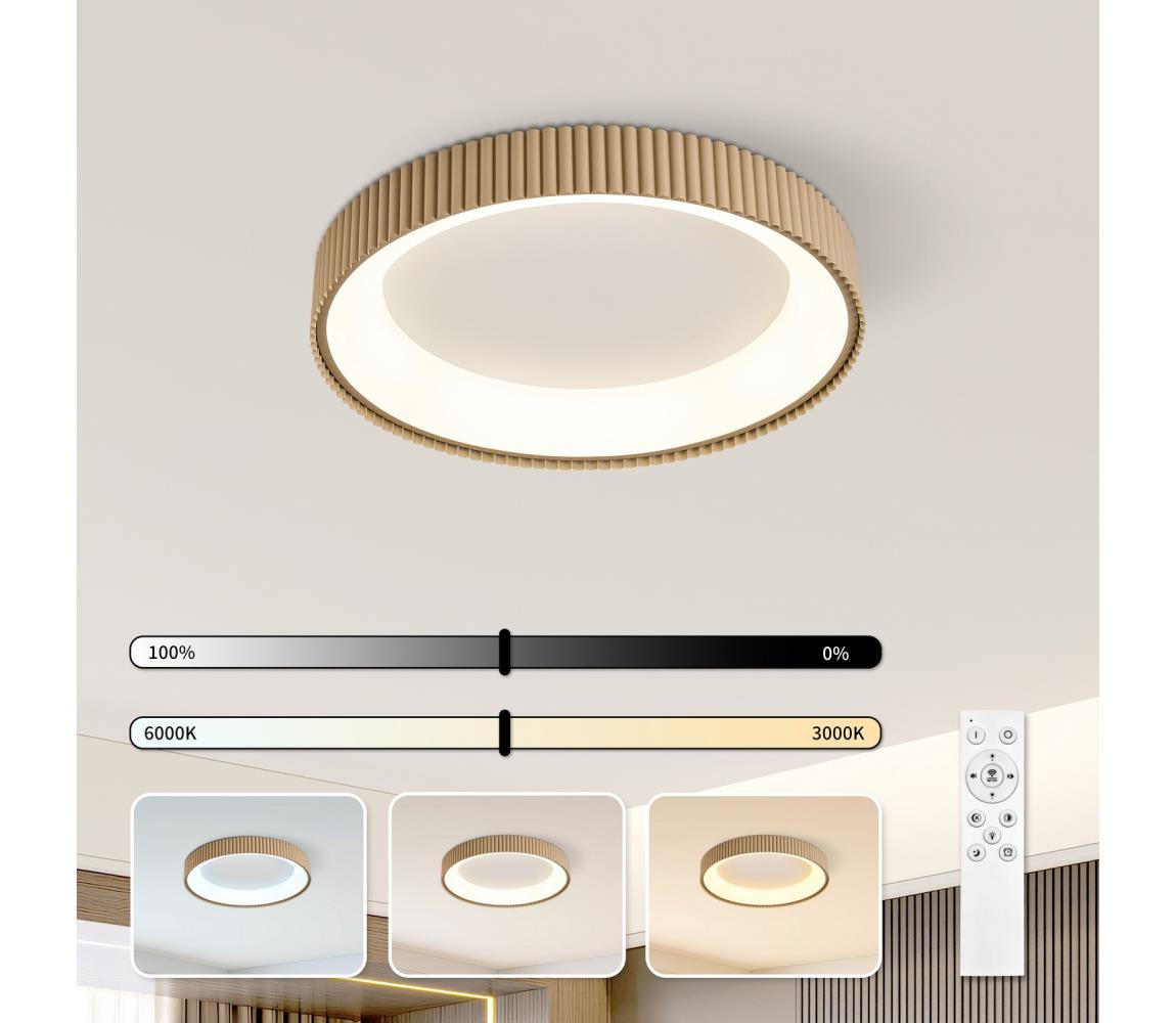 Brilagi - LED Stmív. stropní svítidlo FALCON MODERN LED/30W/230V 40 cm béžová+DO BRI500