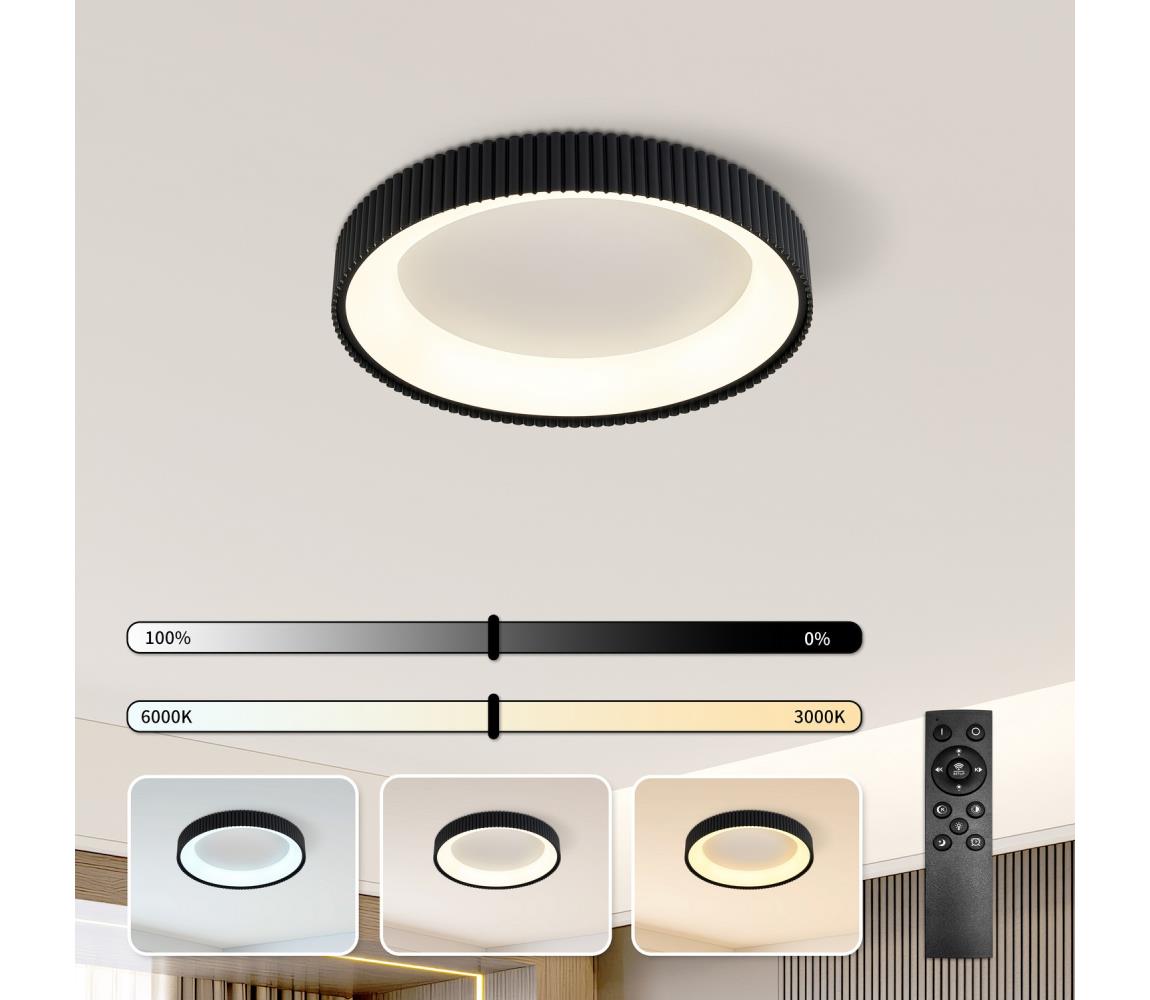 Brilagi - LED Stmív. stropní svítidlo FALCON MODERN LED/30W/230V 40 cm černá +DO BRI499