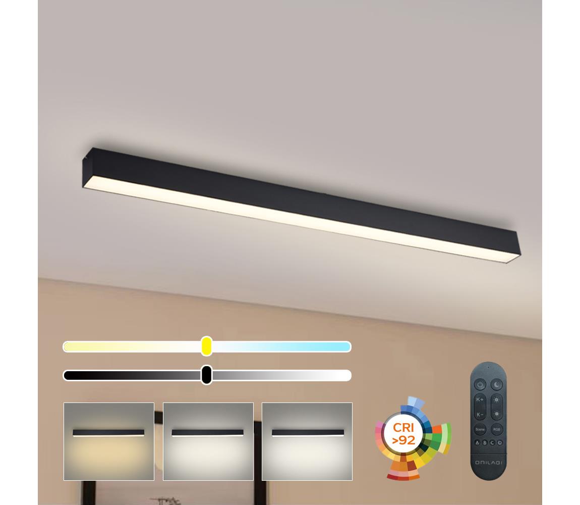 Brilagi - LED Stmív. stropní svítidlo SLEEKLINE LED/40W/230V Wi-Fi Tuya černá+DO BRI468