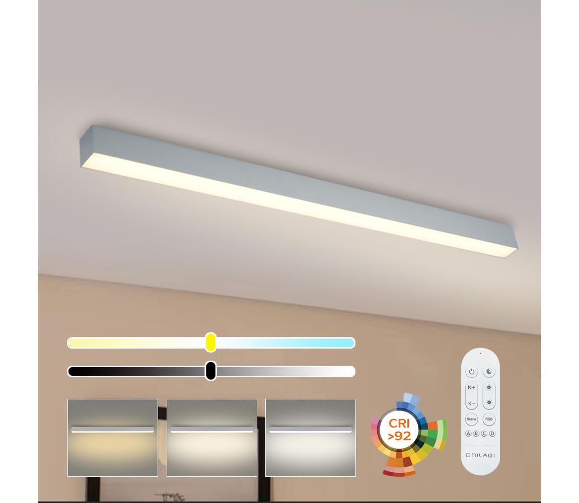 Brilagi - LED Stmív. stropní svítidlo SLEEKLINE LED/40W/230V Wi-Fi Tuya stříb+DO BRI471