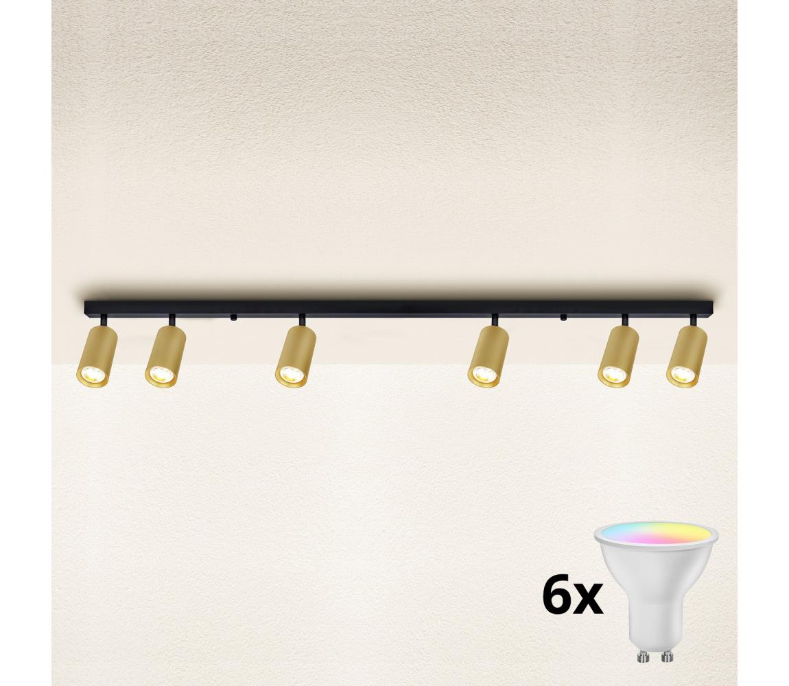 Brilagi - LED Stmívat. bodové svítidlo SELE GOLDEN 6xGU10/6,5W/230V černá/zlatá BG1009+AI2320