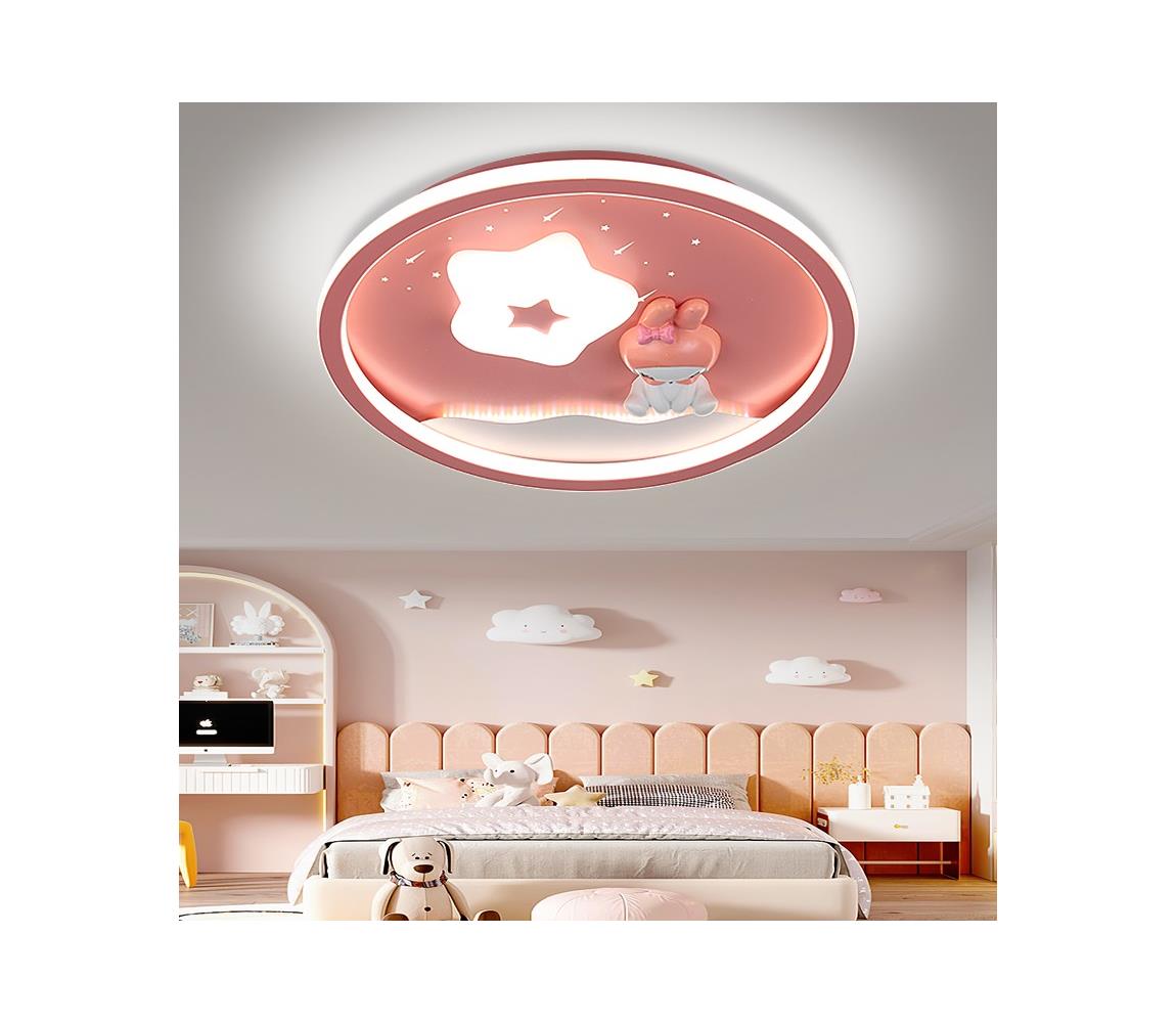 Brilagi - LED Stmívat. dětské stropní svítidlo BUNNY LED/83W/230V 3000-6000K +DO BR1386-1