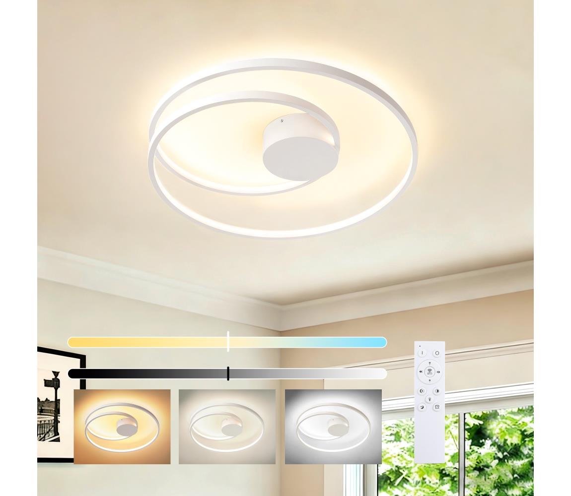 Brilagi- LED Stmívat. stropní svítidlo TWISTER LED/48W/230V pr. 50 cm bílá + DO BRI489