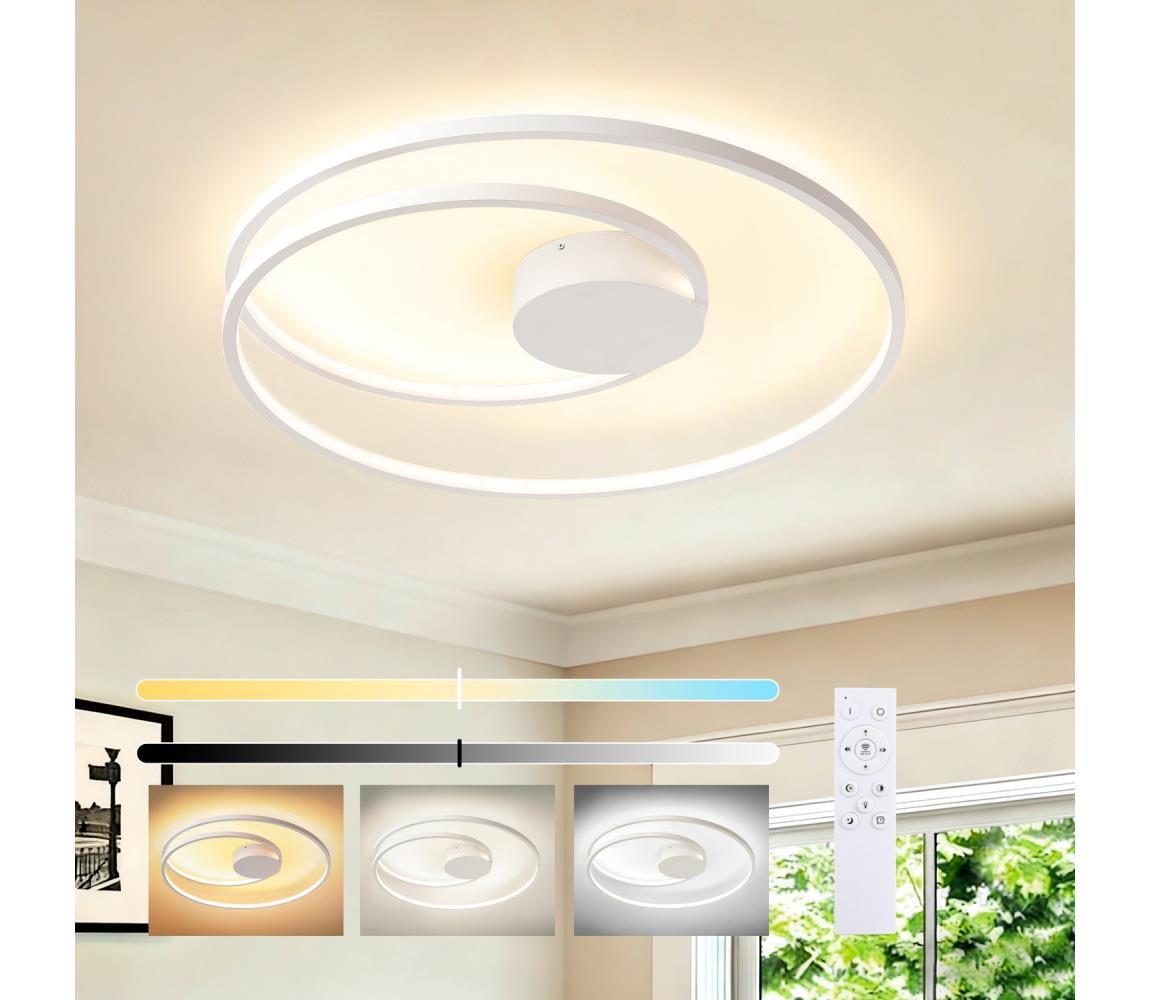 Brilagi- LED Stmívat. stropní svítidlo TWISTER LED/75W/230V pr. 70 cm bílá + DO BRI491