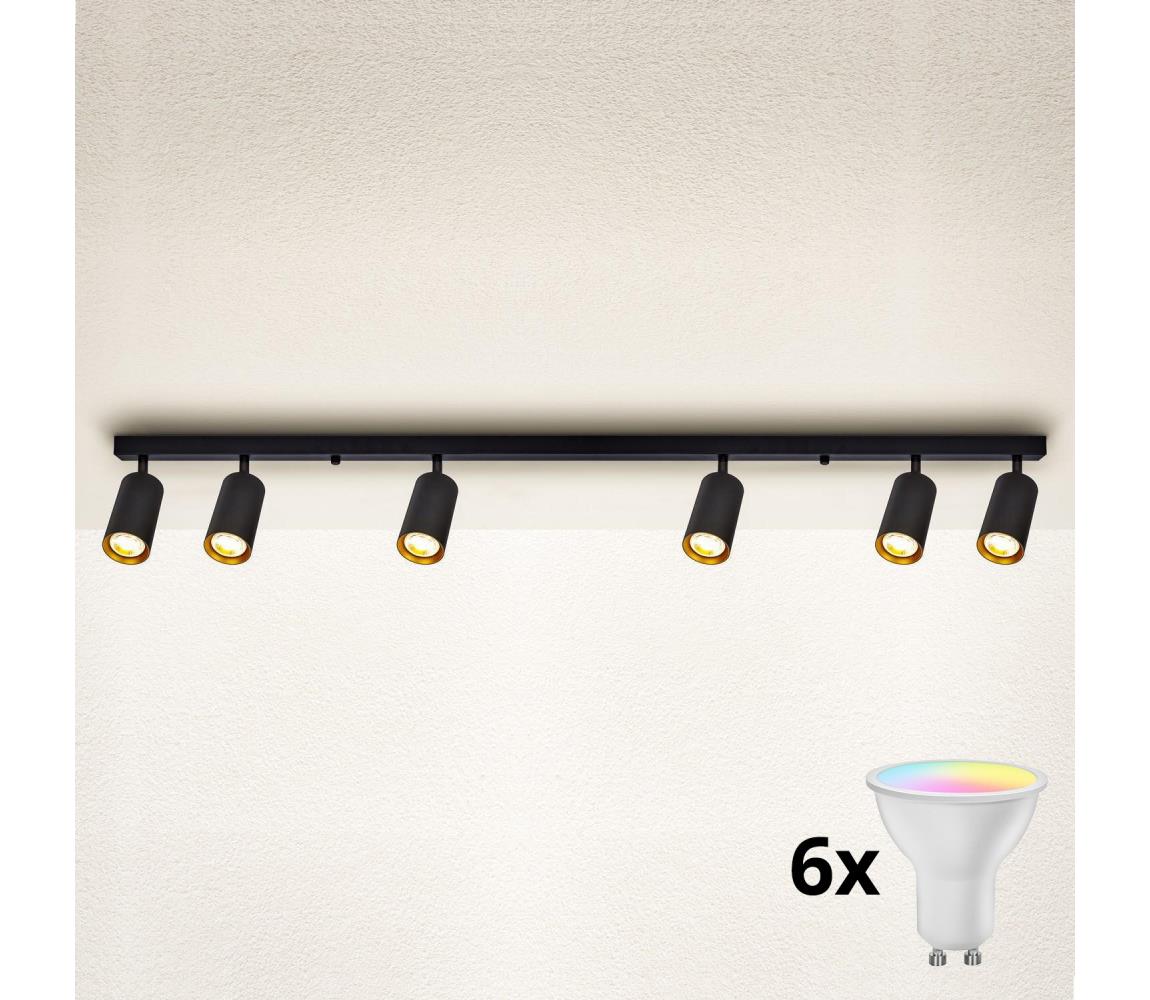 Brilagi - LED Stmívatelné bodové svítidlo SELE 6xGU10/6,5W/230V černá/zlatá BG0633+AI2320